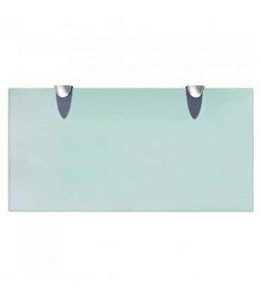 vidaXL Floating Shelves 2 pcs Glass 40x20 cm 8 mm — Colour: transparent, Size: 40 x 20 cm
