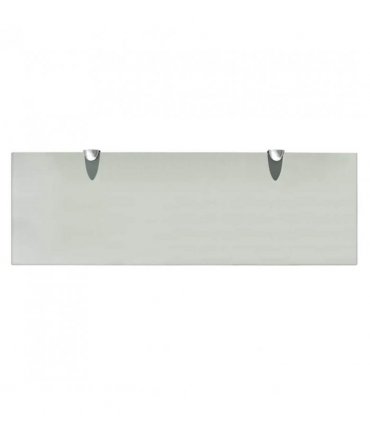 vidaXL Floating Shelves 2 pcs Glass 60x20 cm 8 mm — Colour: white, Size: 60 x 20 cm