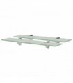 vidaXL Floating Shelves 2 pcs Glass 50x20 cm 8 mm — Colour: white, Size: 50 x 20 cm