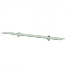 vidaXL Floating Shelf Glass 80x20 cm 8 mm — Colour: white, Size: 80 x 20 cm