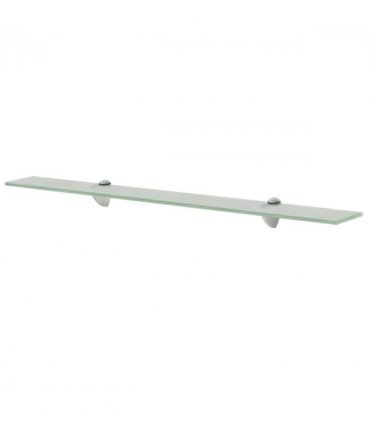 vidaXL Floating Shelf Glass 80x20 cm 8 mm — Colour: white, Size: 80 x 20 cm