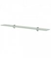 vidaXL Floating Shelf Glass 80x20 cm 8 mm — Colour: white, Size: 80 x 20 cm