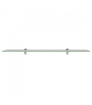 vidaXL Floating Shelf Glass 80x20 cm 8 mm — Colour: white, Size: 80 x 20 cm