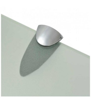 vidaXL Floating Shelf Glass 80x20 cm 8 mm — Colour: white, Size: 80 x 20 cm