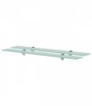vidaXL Floating Shelves 2 pcs Glass 80x20 cm 8 mm — Colour: transparent, Size: 80 x 20 cm