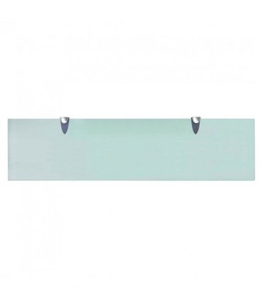 vidaXL Floating Shelves 2 pcs Glass 80x20 cm 8 mm — Colour: transparent, Size: 80 x 20 cm