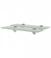 vidaXL Floating Shelves 2 pcs Glass 40x20 cm 8 mm — Colour: white, Size: 40 x 20 cm