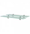 vidaXL Floating Shelves 2 pcs Glass 50x20 cm 8 mm — Colour: transparent, Size: 50 x 20 cm
