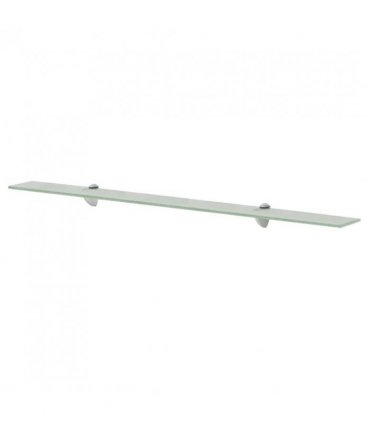 vidaXL Floating Shelves 2 pcs Glass 100x20 cm 8 mm — Colour: white, Size: 100 x 20 cm