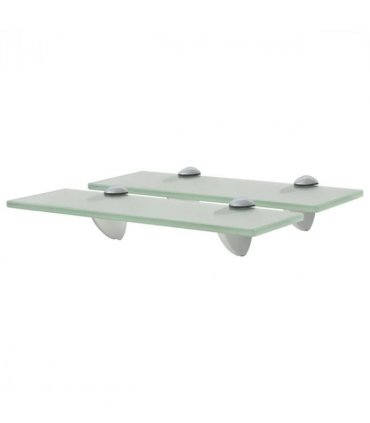 vidaXL Floating Shelves 2 pcs Glass 30x20 cm 8 mm — Colour: white, Size: 30 x 20 cm