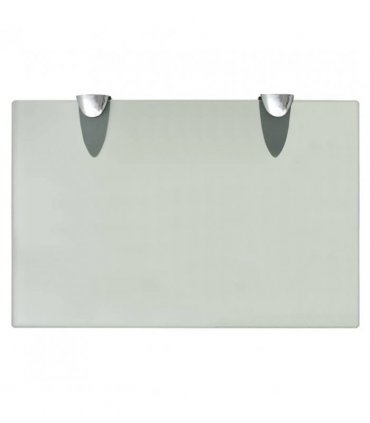 vidaXL Floating Shelves 2 pcs Glass 30x20 cm 8 mm — Colour: white, Size: 30 x 20 cm