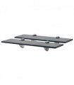 vidaXL Floating Shelf | Set of 2 | Black | Tempered safety glass | 40x20cm 8mm — Size: 40 x 20 cm