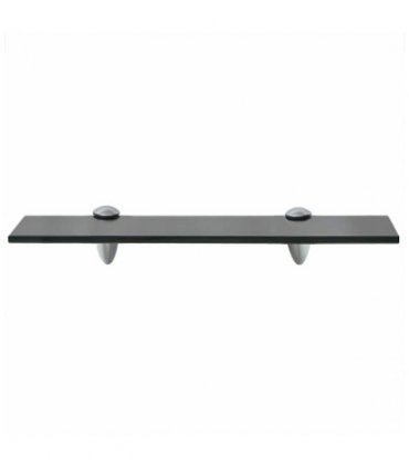 vidaXL Floating Shelf | Set of 2 | Black | Tempered safety glass | 40x20cm 8mm — Size: 40 x 20 cm