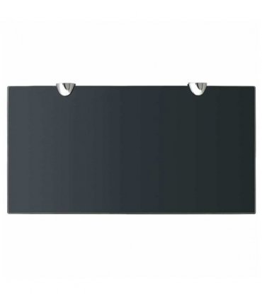 vidaXL Floating Shelf | Set of 2 | Black | Tempered safety glass | 40x20cm 8mm — Size: 40 x 20 cm