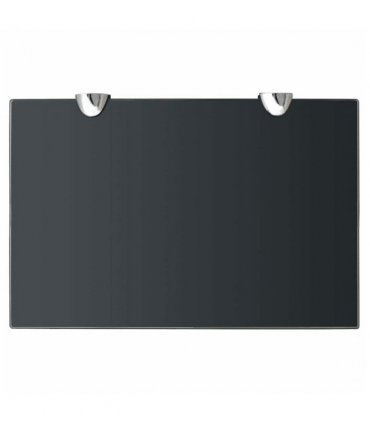 vidaXL Floating Shelf | Set of 2 | Black | Tempered Safety Glass | 30x20 cm — Size: 30 x 20 cm