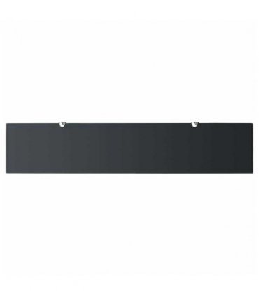vidaXL Floating Shelf | Set of 2 | Black | Tempered safety glass | 100x20 cm — Size: 100 x 20 cm