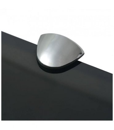 vidaXL Floating Shelf | Set of 2 | Black | Tempered safety glass | 100x20 cm — Size: 100 x 20 cm