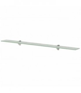 vidaXL Floating Shelf Glass 100x20 cm 8 mm — Colour: white, Size: 100 x 20 cm
