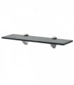 vidaXL Floating Shelf Glass 40x20 cm 8 mm — Colour: black, Size: 40 x 20 cm