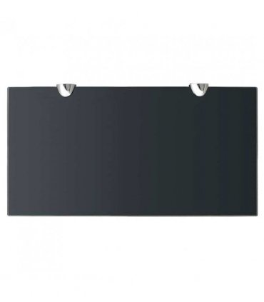 vidaXL Floating Shelf Glass 40x20 cm 8 mm — Colour: black, Size: 40 x 20 cm