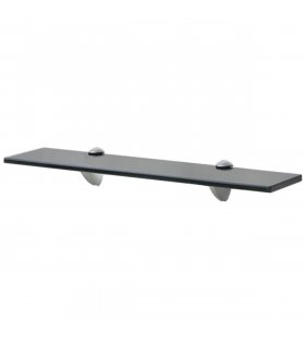 vidaXL Floating Shelf Glass 50x20 cm 8 mm — Colour: black, Size: 50 x 20 cm