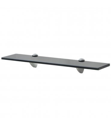 vidaXL Floating Shelf Glass 50x20 cm 8 mm — Colour: black, Size: 50 x 20 cm