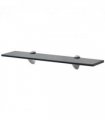 vidaXL Floating Shelf Glass 50x20 cm 8 mm — Colour: black, Size: 50 x 20 cm