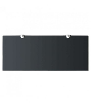 vidaXL Floating Shelf Glass 50x20 cm 8 mm — Colour: black, Size: 50 x 20 cm