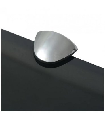 vidaXL Floating Shelf Glass 50x20 cm 8 mm — Colour: black, Size: 50 x 20 cm