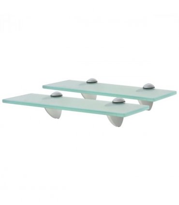 vidaXL Floating Shelves 2 pcs Glass 30x20 cm 8 mm — Colour: transparent, Size: 30 x 20 cm