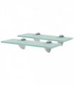 vidaXL Floating Shelves 2 pcs Glass 30x20 cm 8 mm — Colour: transparent, Size: 30 x 20 cm