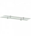 vidaXL Floating Shelves 2 pcs Glass 90x20 cm 8 mm — Colour: white, Size: 90 x 20 cm