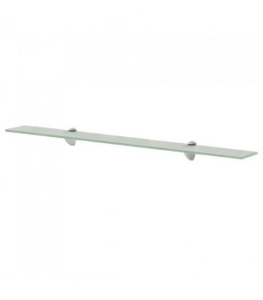 vidaXL Floating Shelves 2 pcs Glass 90x20 cm 8 mm — Colour: white, Size: 90 x 20 cm