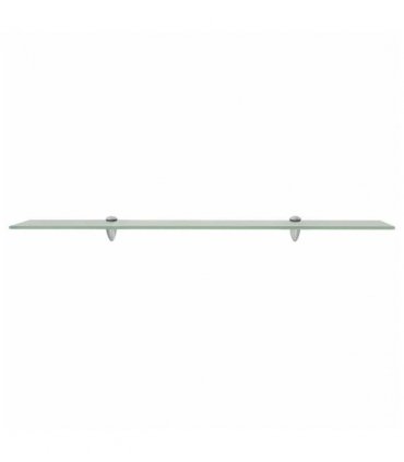 vidaXL Floating Shelves 2 pcs Glass 90x20 cm 8 mm — Colour: white, Size: 90 x 20 cm
