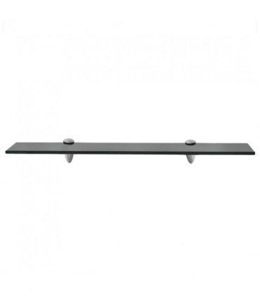vidaXL Floating Shelf Glass 60x20 cm 8 mm — Colour: black, Size: 60 x 20 cm