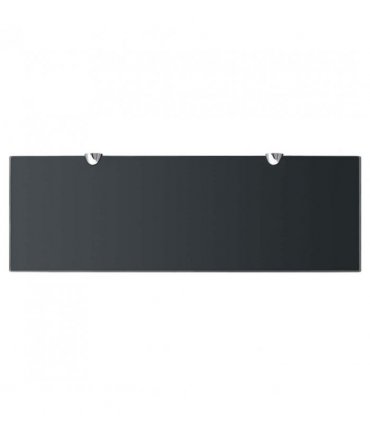 vidaXL Floating Shelf Glass 60x20 cm 8 mm — Colour: black, Size: 60 x 20 cm
