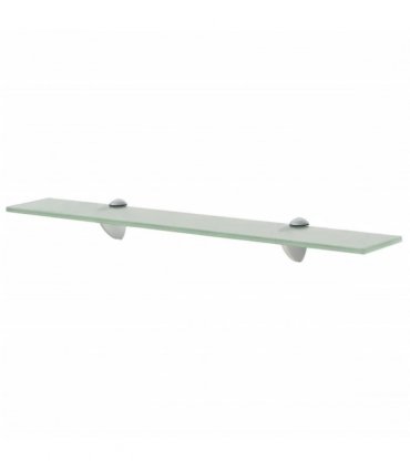 vidaXL Floating Shelf Glass 60x20 cm 8 mm — Colour: white, Size: 60 x 20 cm
