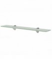 vidaXL Floating Shelf Glass 60x20 cm 8 mm — Colour: white, Size: 60 x 20 cm