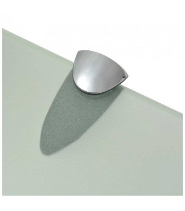 vidaXL Floating Shelf Glass 60x20 cm 8 mm — Colour: white, Size: 60 x 20 cm