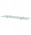 vidaXL Floating Shelves 2 pcs Glass 100x20 cm 8 mm — Colour: transparent, Size: 100 x 20 cm