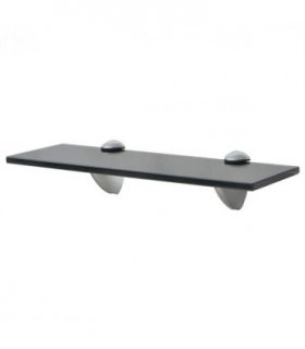 vidaXL Floating Shelf Glass 30x20 cm 8 mm — Colour: black, Size: 30 x 20 cm