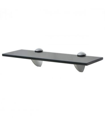 vidaXL Floating Shelf Glass 30x20 cm 8 mm — Colour: black, Size: 30 x 20 cm
