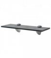 vidaXL Floating Shelf Glass 30x20 cm 8 mm — Colour: black, Size: 30 x 20 cm