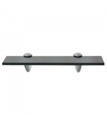 vidaXL Floating Shelf Glass 30x20 cm 8 mm — Colour: black, Size: 30 x 20 cm