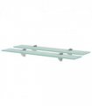 vidaXL Floating Shelves 2 pcs Glass 60x20 cm 8 mm — Colour: transparent, Size: 60 x 20 cm