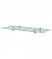 vidaXL Floating Shelves 2 pcs Glass 70x20 cm 8 mm — Colour: transparent, Size: 70 x 20 cm