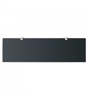 vidaXL Floating Shelf Glass 70x20 cm 8 mm — Colour: black, Size: 70 x 20 cm