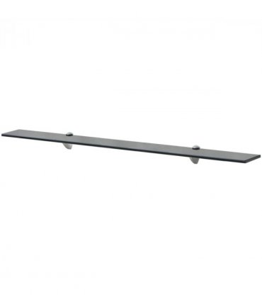 vidaXL Floating Shelf Glass 100x20 cm 8 mm — Colour: black, Size: 100 x 20 cm