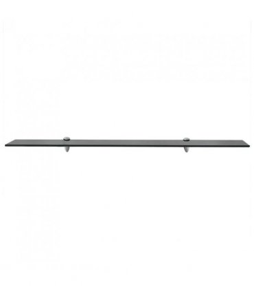 vidaXL Floating Shelf Glass 100x20 cm 8 mm — Colour: black, Size: 100 x 20 cm
