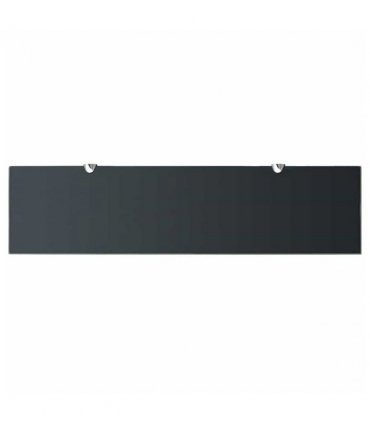 vidaXL Floating Shelf Glass 80x20 cm 8 mm — Colour: black, Size: 80 x 20 cm